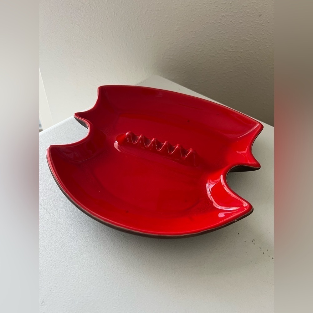 Vintage Sequoia Ware Ashtray Vintage Red | Mid Century Modern.
